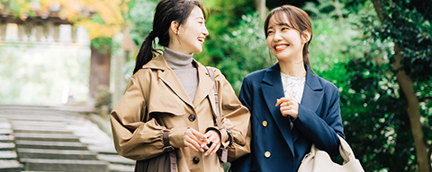秋の旅行 女子旅